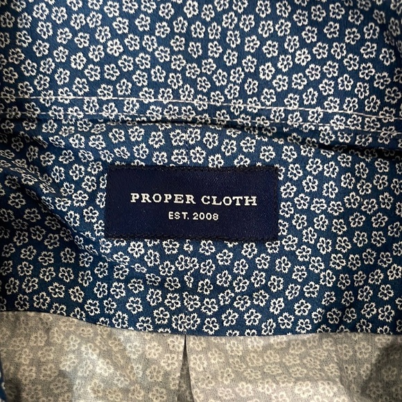 Proper Cloth Long Sleeve Botton Down Blue Men’s - Picture 4 of 10